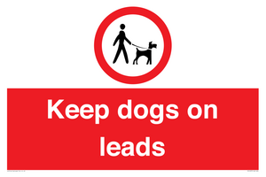 Keep dogs on leads
